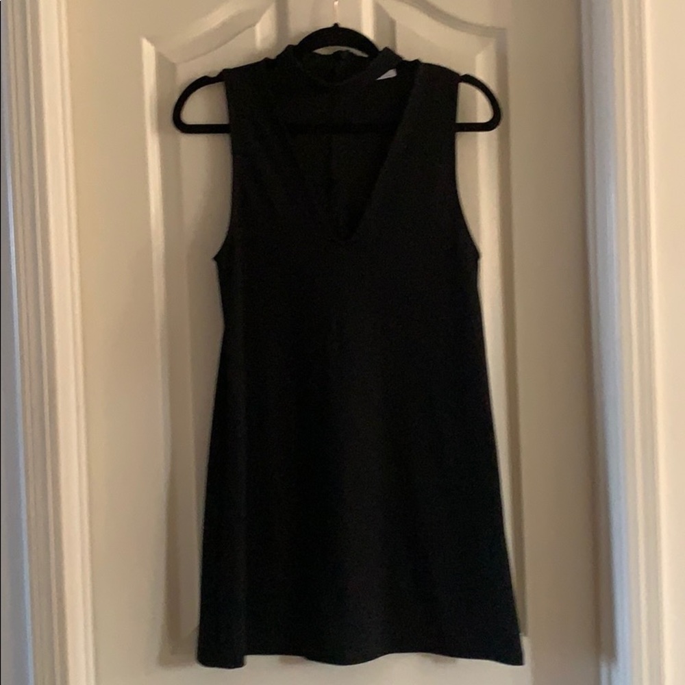 Zara Mini black dress, V-neck, size S